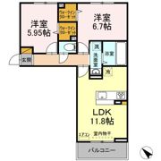 オテール・ロッシュⅠⅡの間取り画像