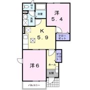 エルグランディ西尾 Aの間取り画像