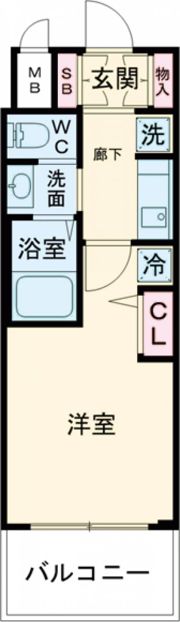 エステムコート神戸ハーバーランド前Ⅶレーベルの間取り画像