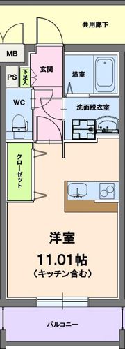 グランストーク新貝の間取り画像