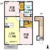 ロイヤルガーデンミノワ Cの間取り画像