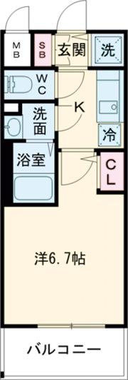 プロヴィスタ神戸三宮EASTの間取り画像
