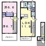 アンソレイエSの間取り画像