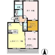 アザレ 蘇原 Fの間取り画像