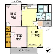 リヴェール目久美 A棟の間取り画像