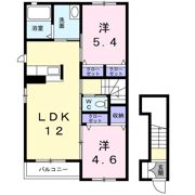 アプリコット Ⅱの間取り画像