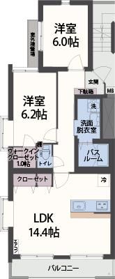 アンソレイエ祇園原の間取り画像