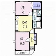 リバーウエスト Bの間取り画像