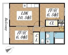 サンライズ万葉A棟の間取り画像