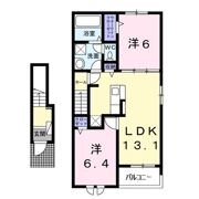 ラ ヴィ ベール Ⅱの間取り画像