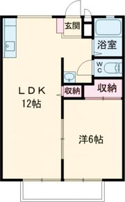 パナハイツサカモトB(1LDK)の間取り画像