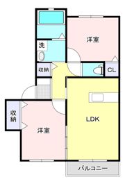 ドミール新白河 A棟の間取り画像