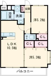 クレスト小松の間取り画像