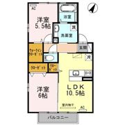 ハイム三条岡 B棟の間取り画像