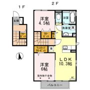 ハピネス Aの間取り画像