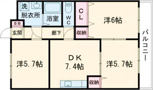 カサベルデ交野の間取り画像