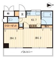 アヴニール若宮の間取り画像