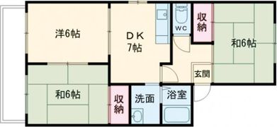 ハイム・フローラBの間取り画像