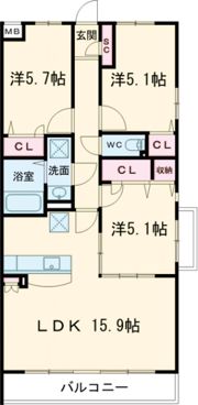 サクセス東櫛原の間取り画像
