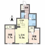 ベレオガーデンズ北方Ⅱの間取り画像