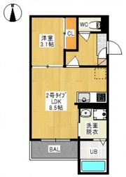 REGALEST 下伊福上町 ROYALの間取り画像