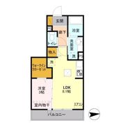 ルーヴル三橋 Bの間取り画像