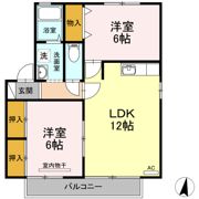 ハイカムール米山 Aの間取り画像