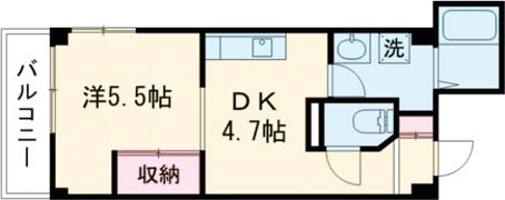 シャンポール水前寺の間取り画像