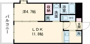 ALIVIO上水前寺の間取り画像