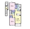 グリーンパークヒルズAの間取り画像