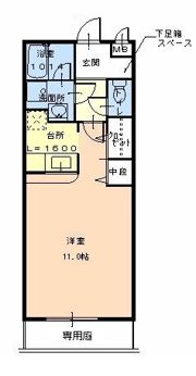 レジデンス四ヶ郷の間取り画像