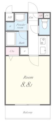 ローズコート花名の間取り画像
