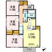 D-roomグリーンヒルズの間取り画像