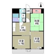 伊勢崎ヴィレッヂの間取り画像