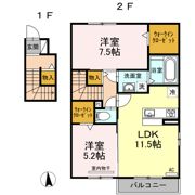 ラフィーネ・デュオⅡ B棟の間取り画像