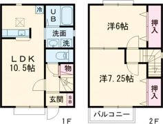 グランシャリオ内原Bの間取り画像