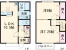 グランシャリオ内原Bの間取り画像