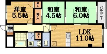インペリアル明日香の間取り画像