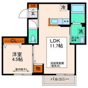 パセオプラシード泉中央の間取り画像