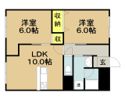 雁ヶ音コーポの間取り画像