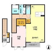 エルミタージュ Aの間取り画像
