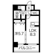 クロス天神南の間取り画像