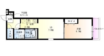 フジパレス森河内東Ⅰ番館の間取り画像