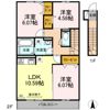 comfortas K (ｺﾝﾌｫｰﾀｽ ｹｰ)の間取り画像