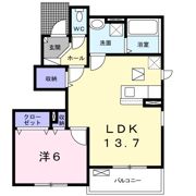 L＆C Moca Ⅰの間取り画像