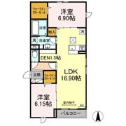 アナシエ鹿浜の間取り画像