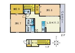 エクリュⅡの間取り画像