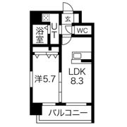 クロス天神南の間取り画像