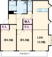 プレイン横山Cの間取り画像