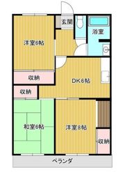 スカイコート大石町 No，1の間取り画像